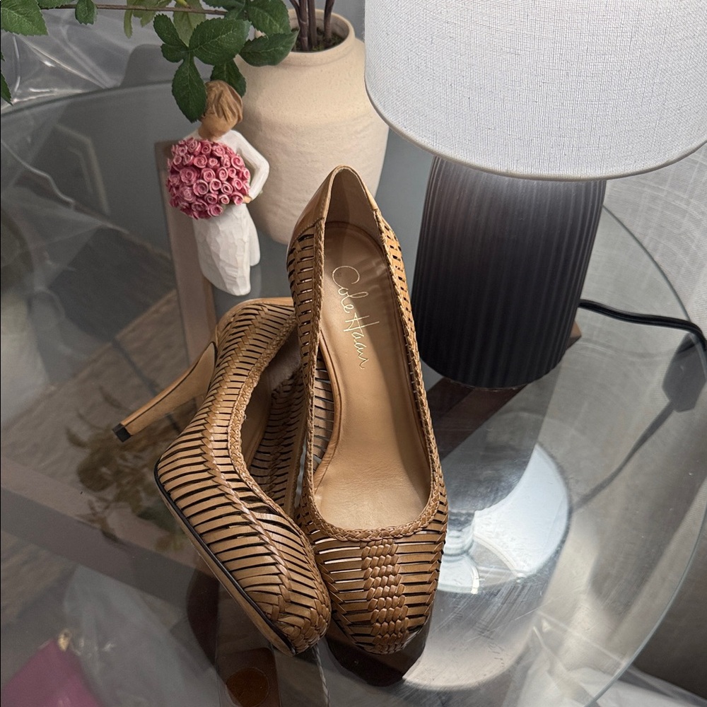 Cole Haan Women's Brown Woven Heels